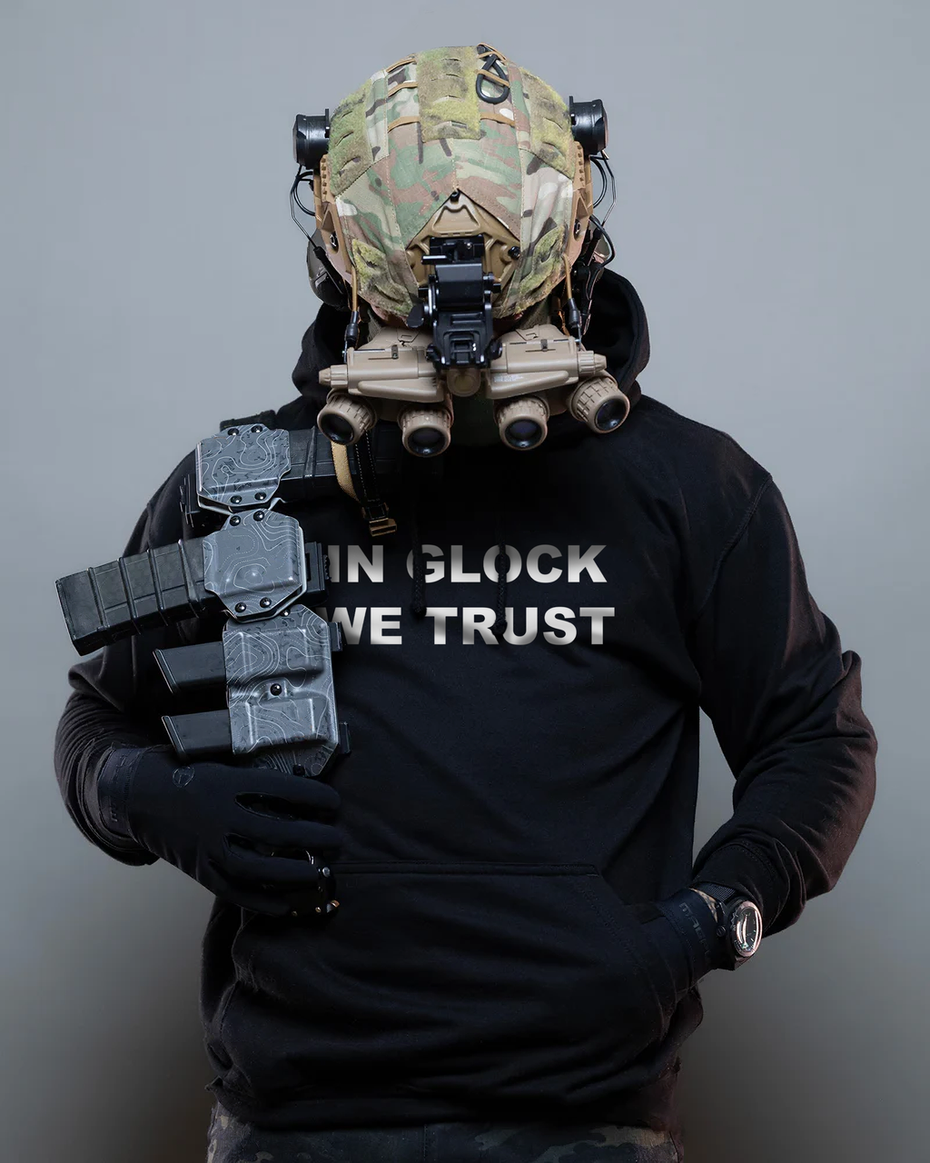 Акція! Худі з принтом "In Glock We Trust"