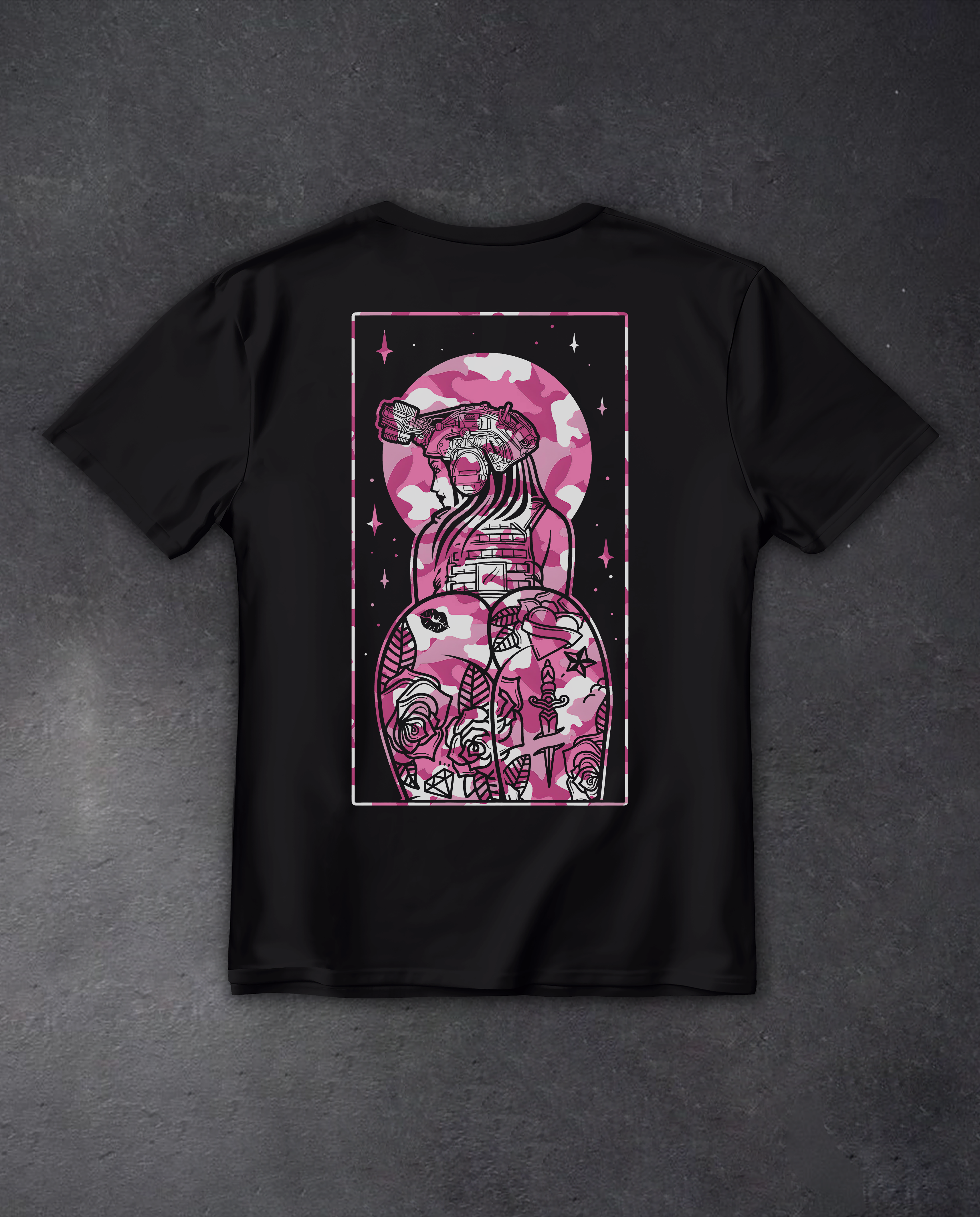 Футболка з принтом "Camouflage Girl"