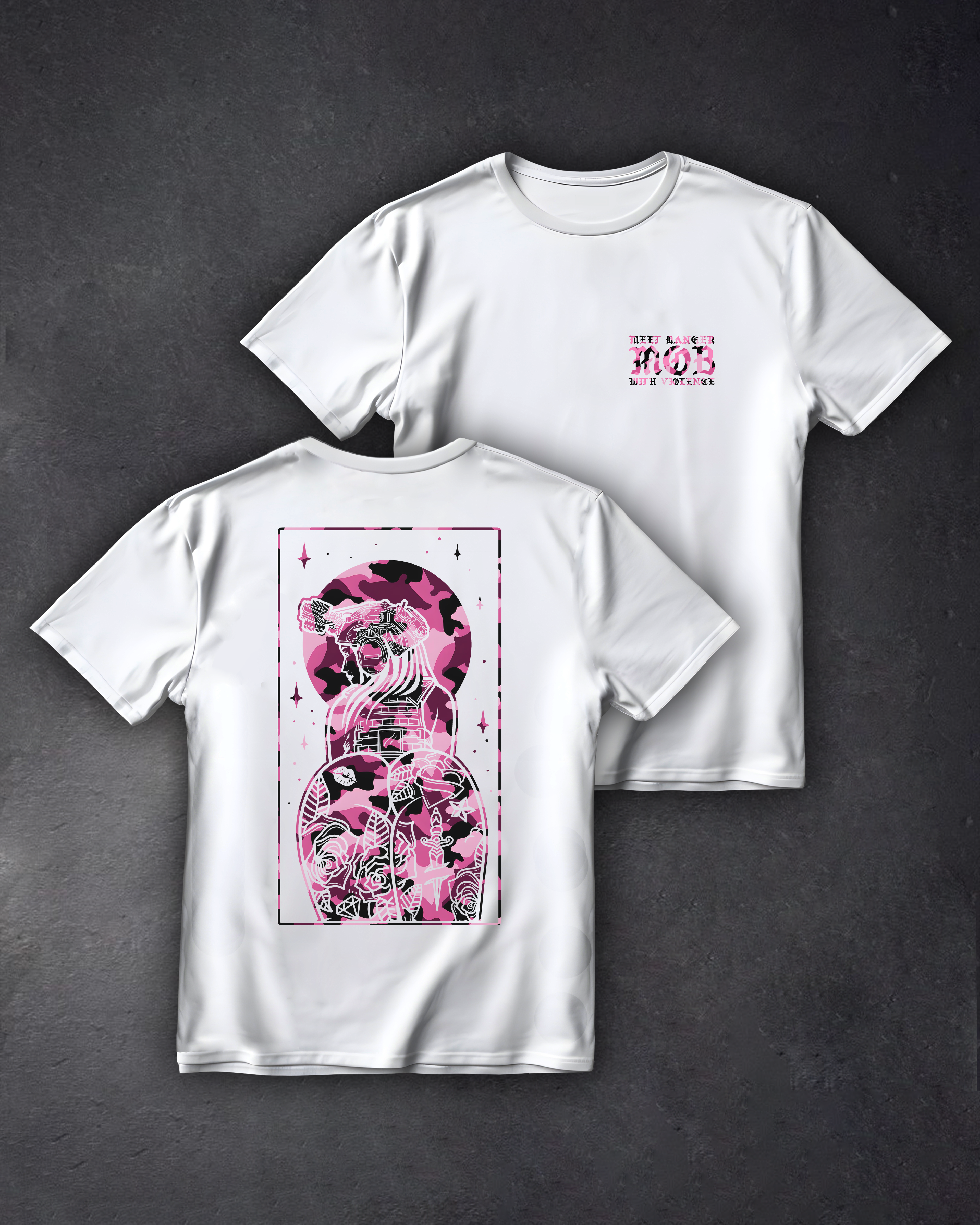 Футболка з принтом "Camouflage Girl"