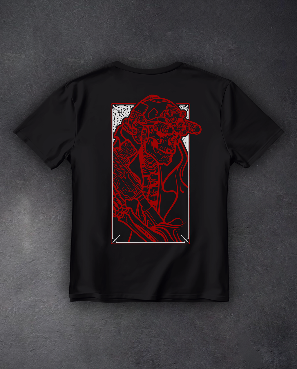 Футболка з принтом "Red Warrior"