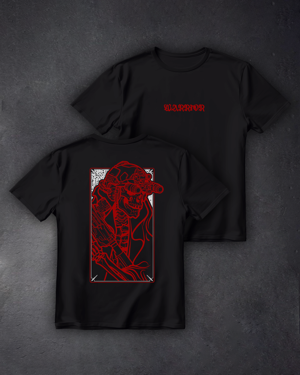 Футболка з принтом "Red Warrior"