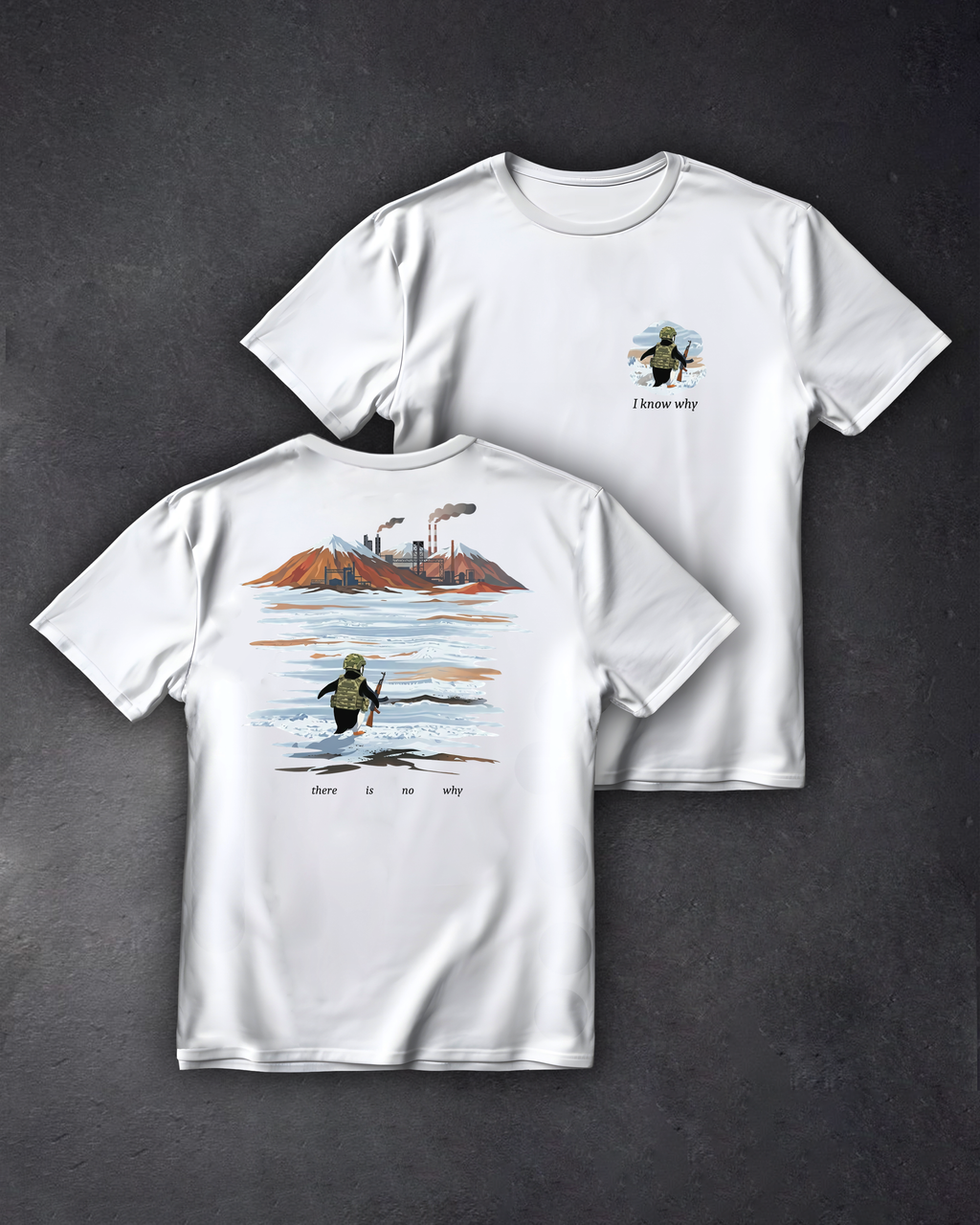 Футболка з принтом "Penguin"
