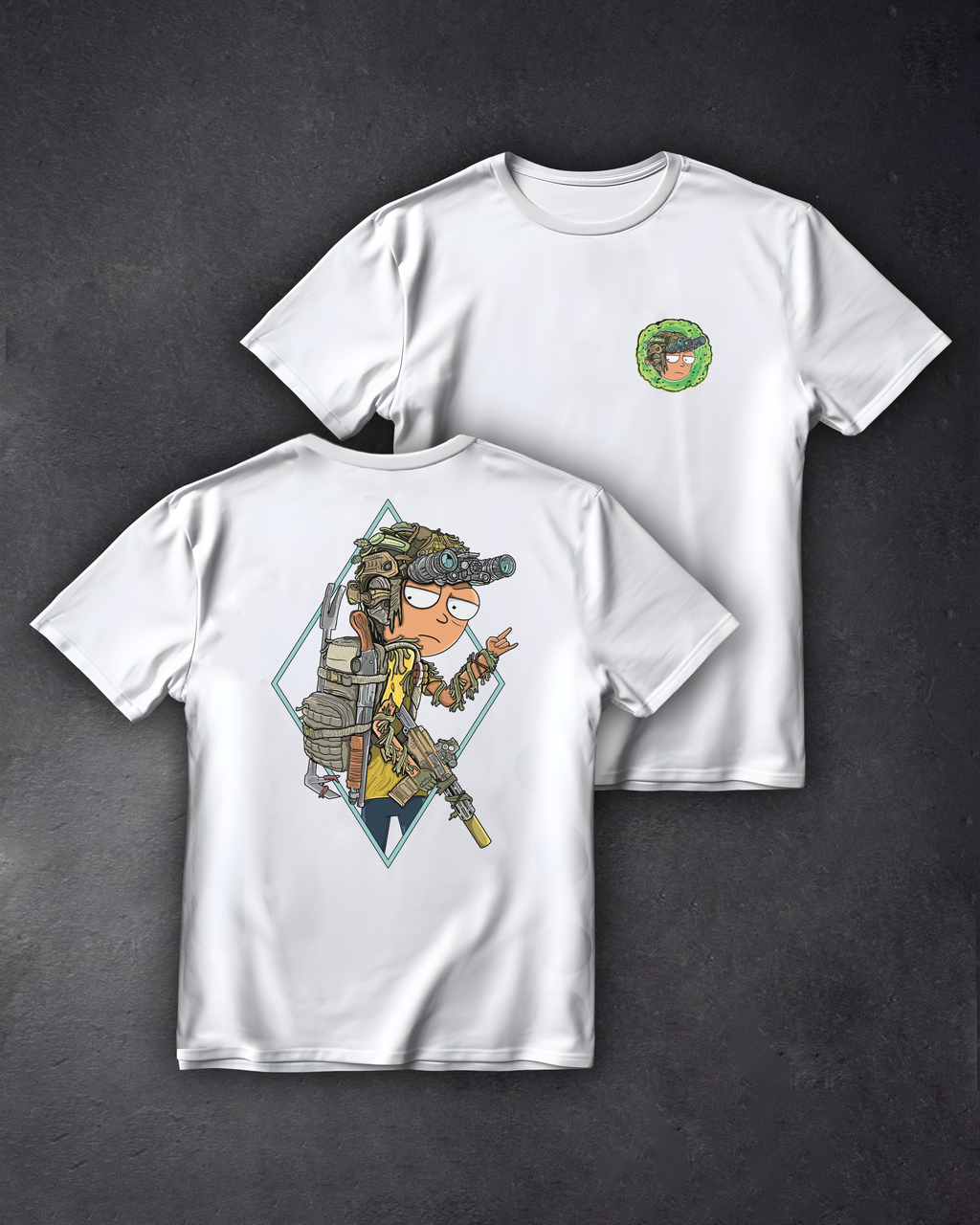 Футболка з принтом "Tactical Morty"