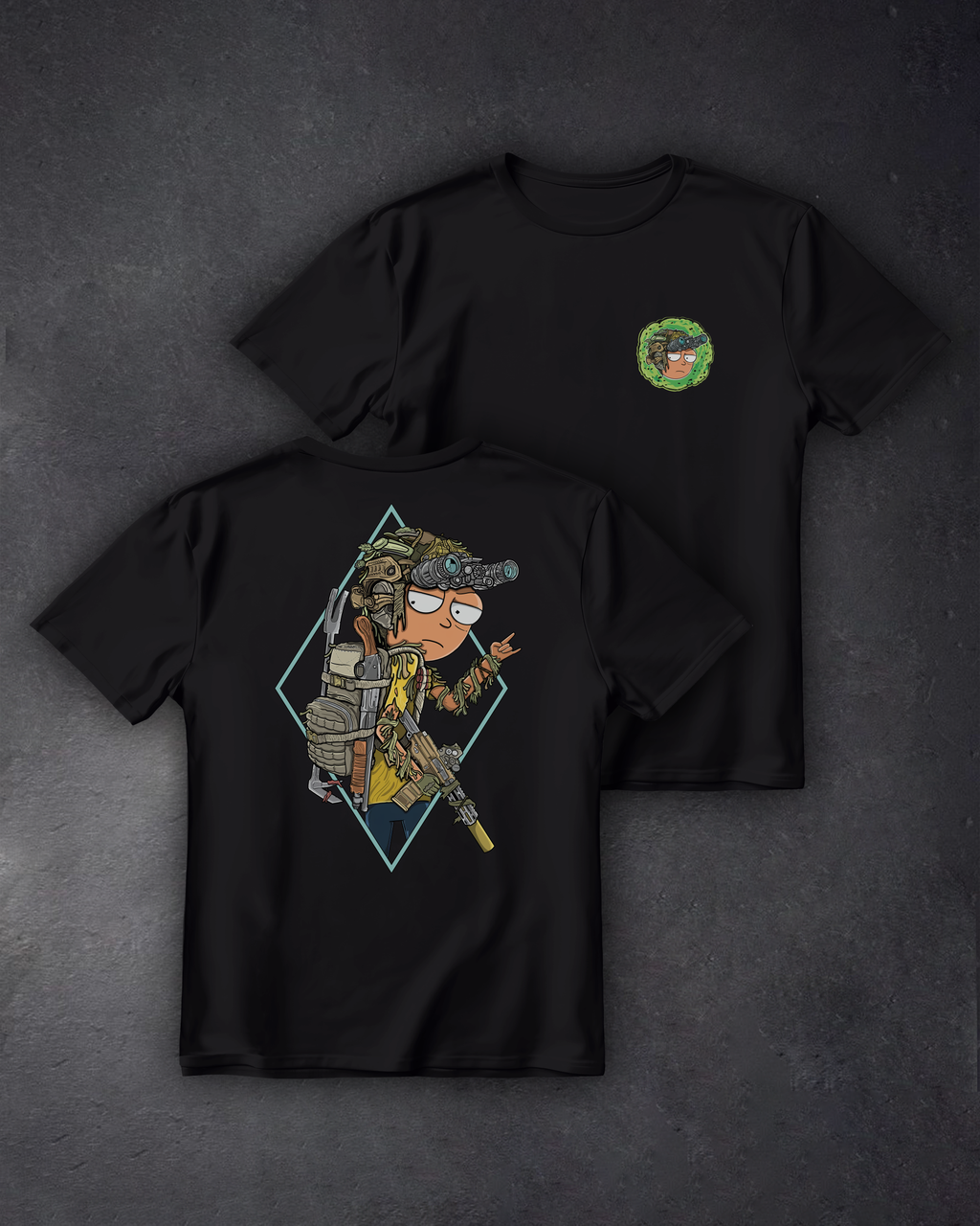 Футболка з принтом "Tactical Morty"