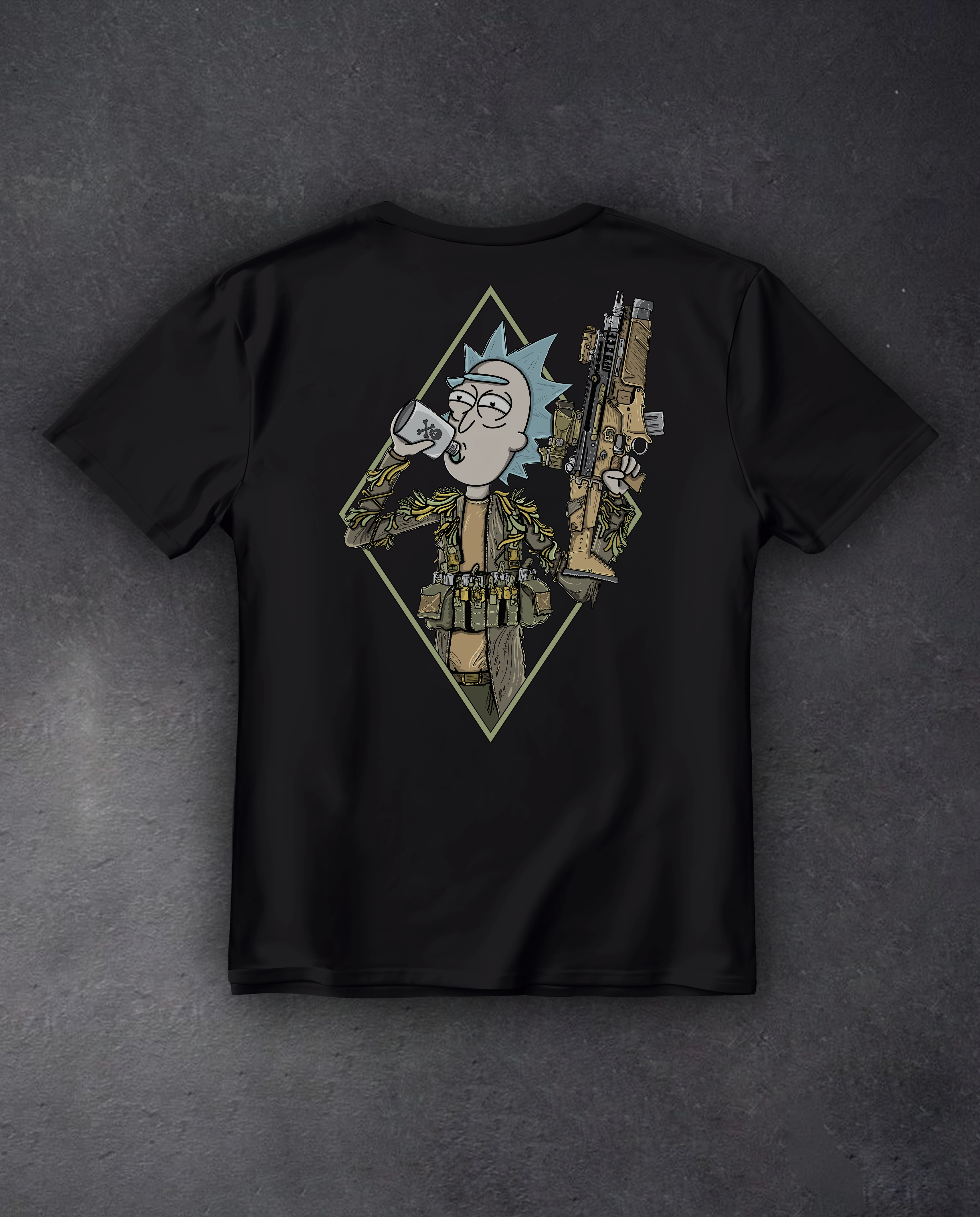 Футболка з принтом "Tactical Rick"