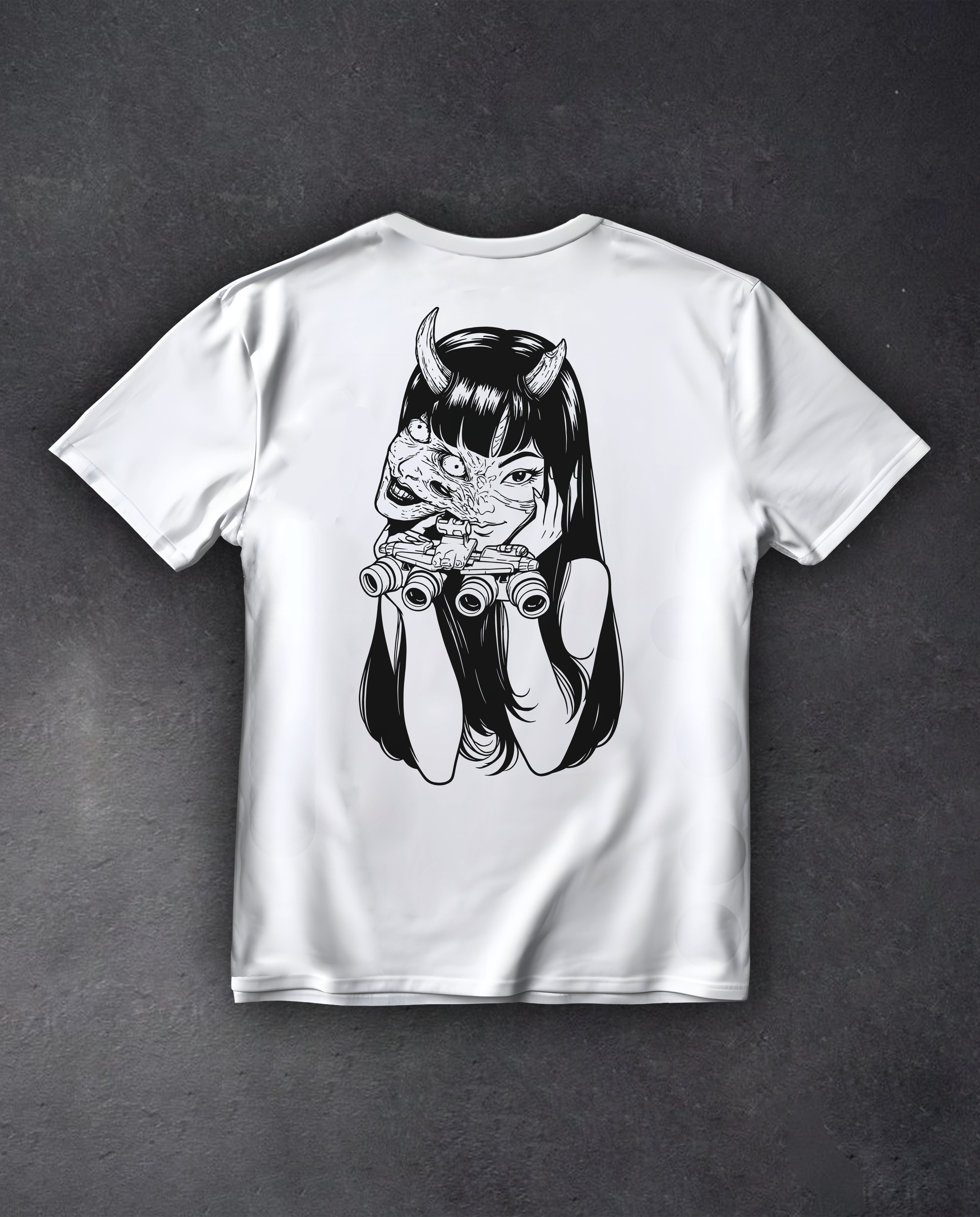 Футболка з принтом "Oni Girl"