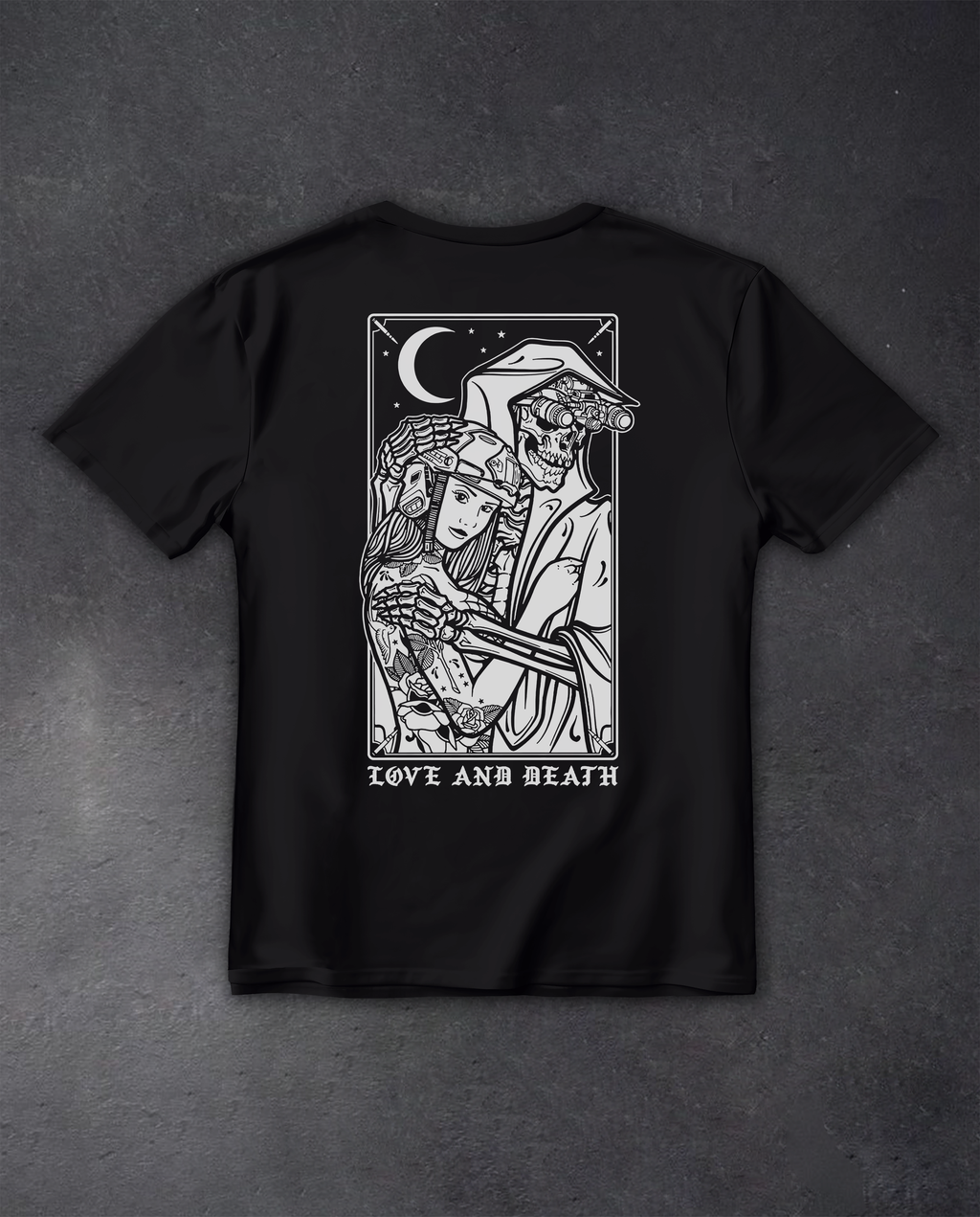 Футболка з принтом "Love And Death"