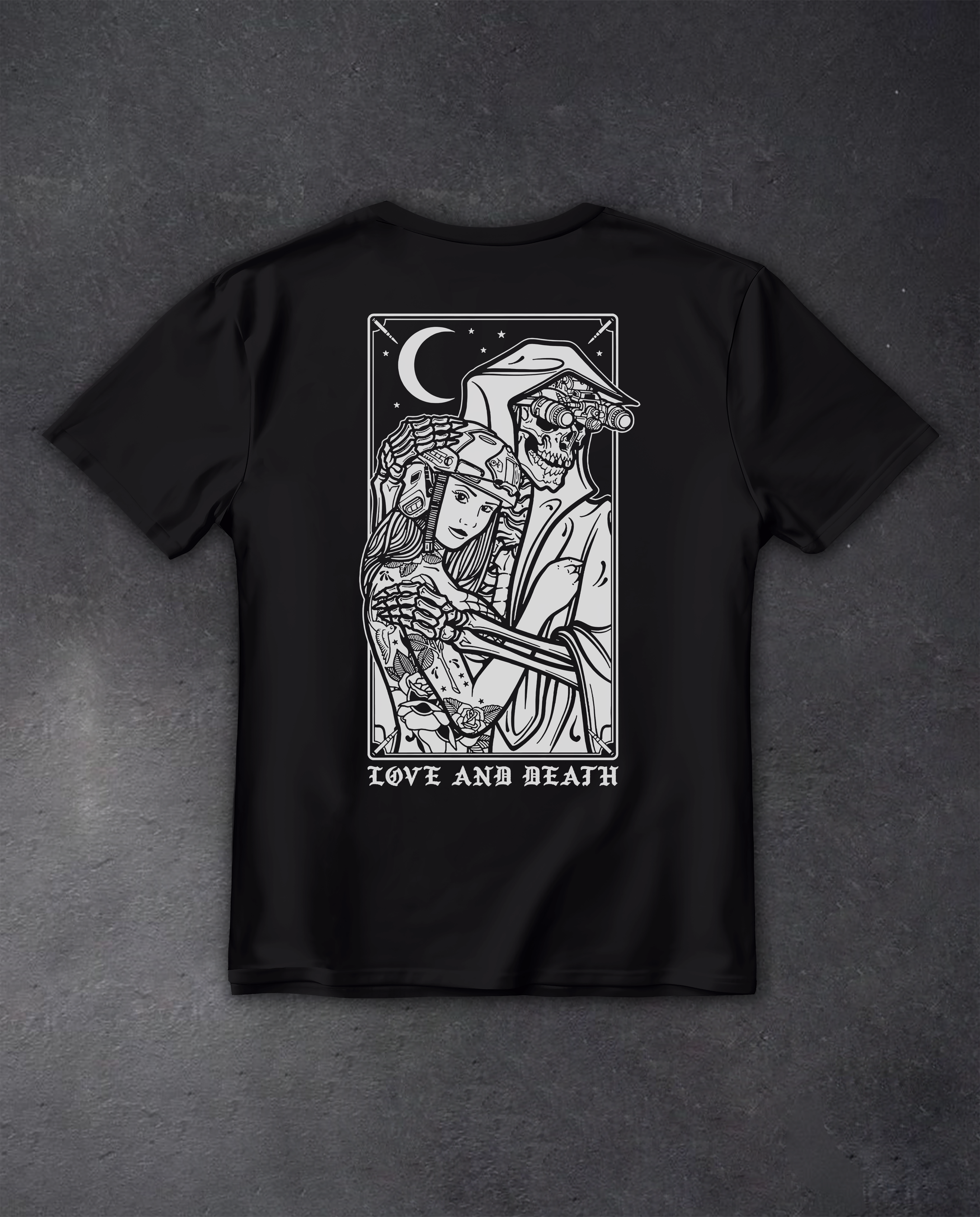 Футболка з принтом "Love And Death"