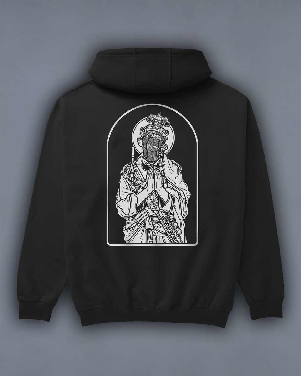 Худі з принтом "In War We Trust"