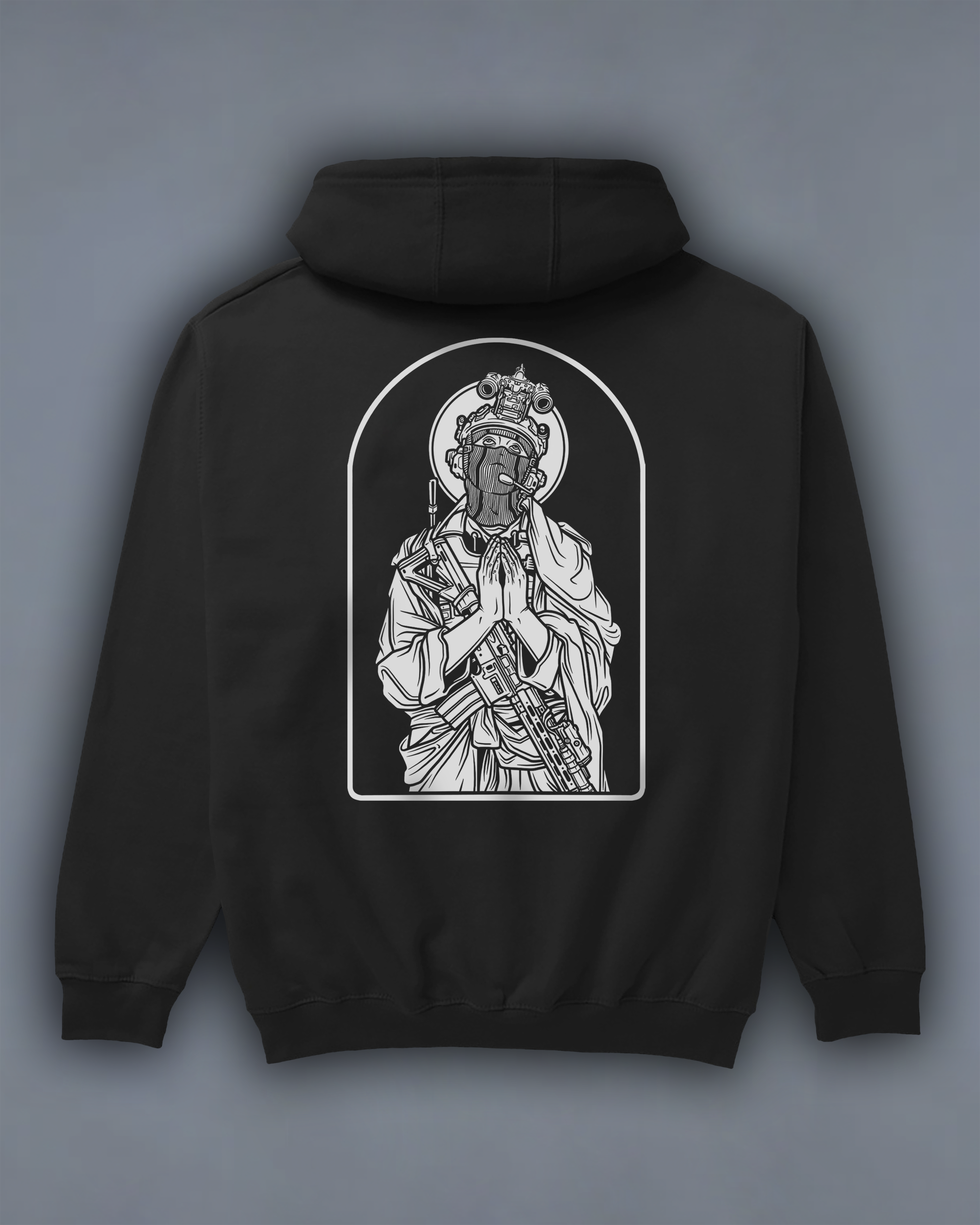 Худі з принтом "In War We Trust"