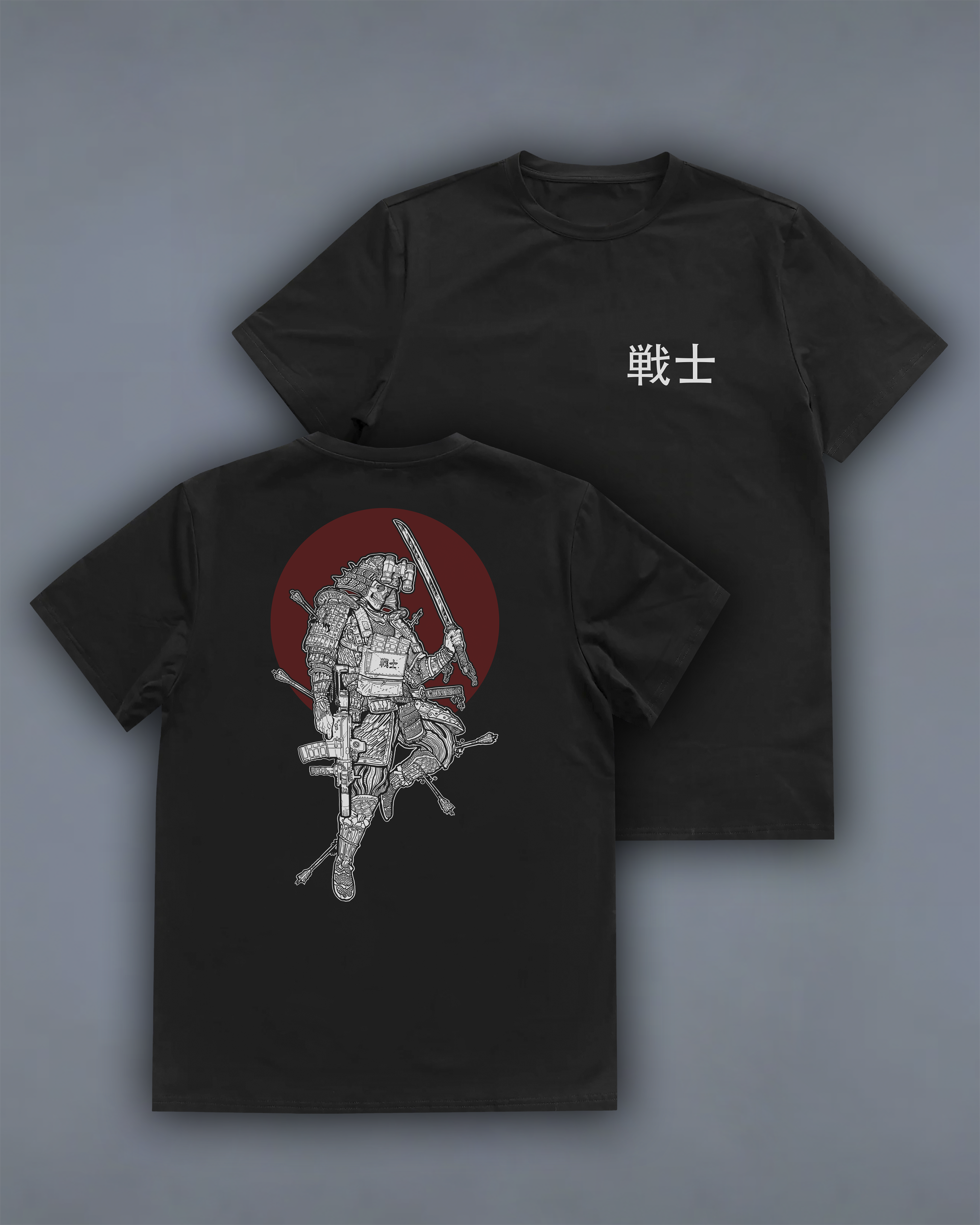 Футболка з принтом "Samurai"