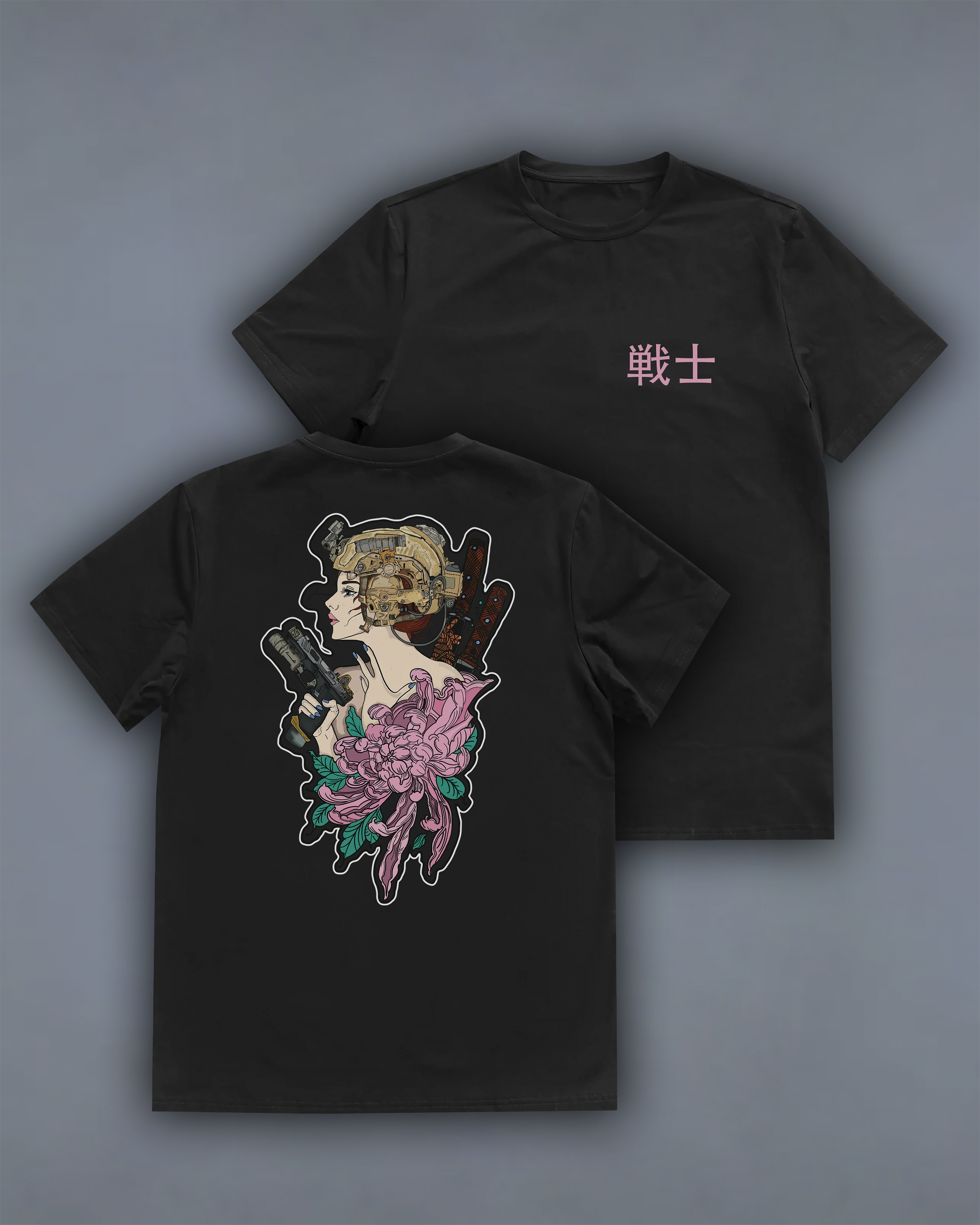 Футболка з принтом "Geisha"
