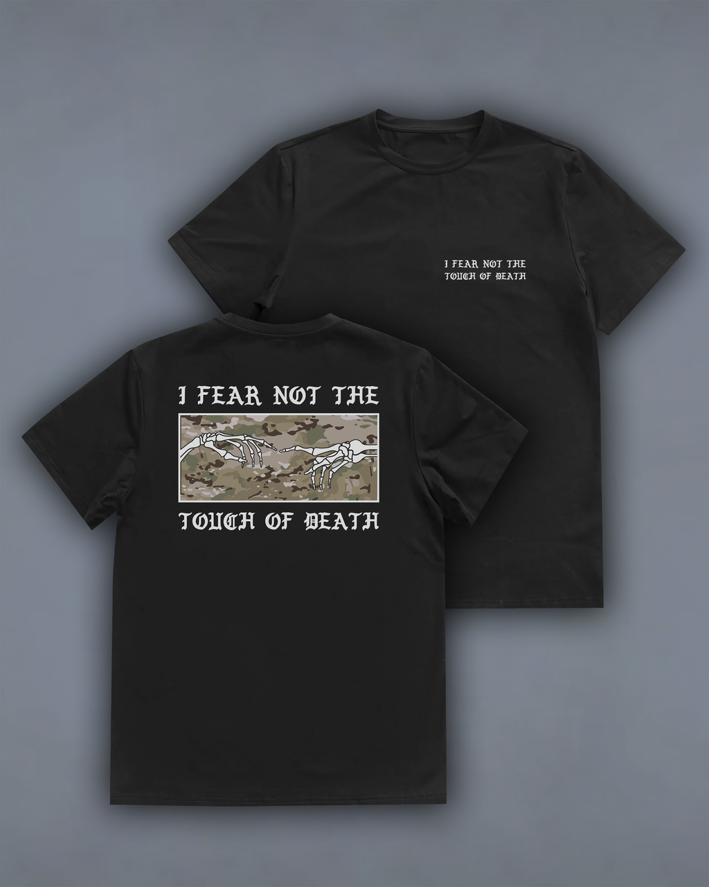 Футболка з принтом "Touch of Death" multicam