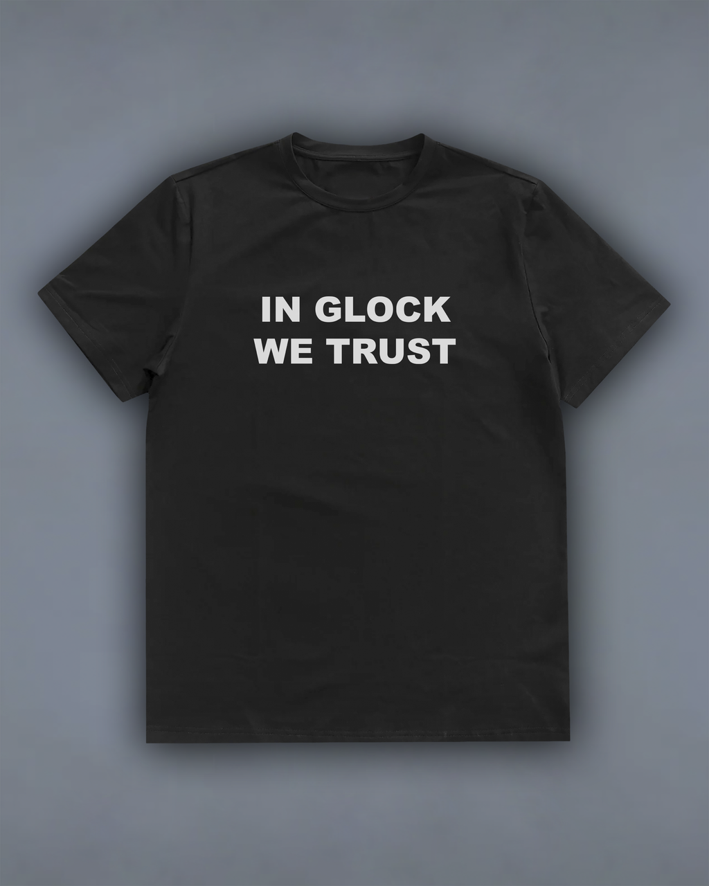 Футболка з принтом "In Glock We Trust"