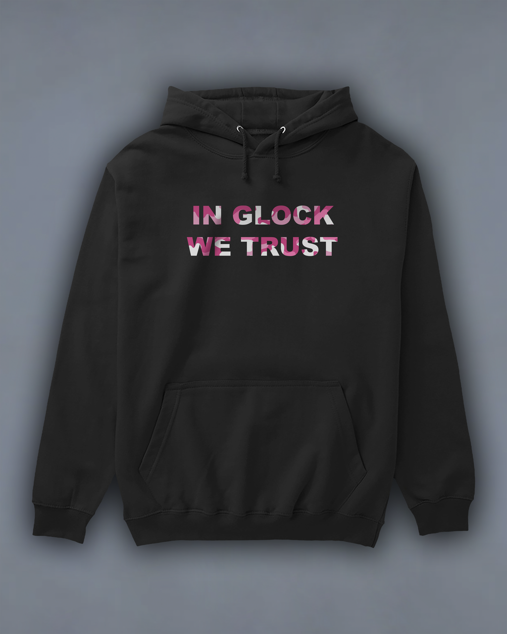 Худі з принтом "In Glock We Trust" pink