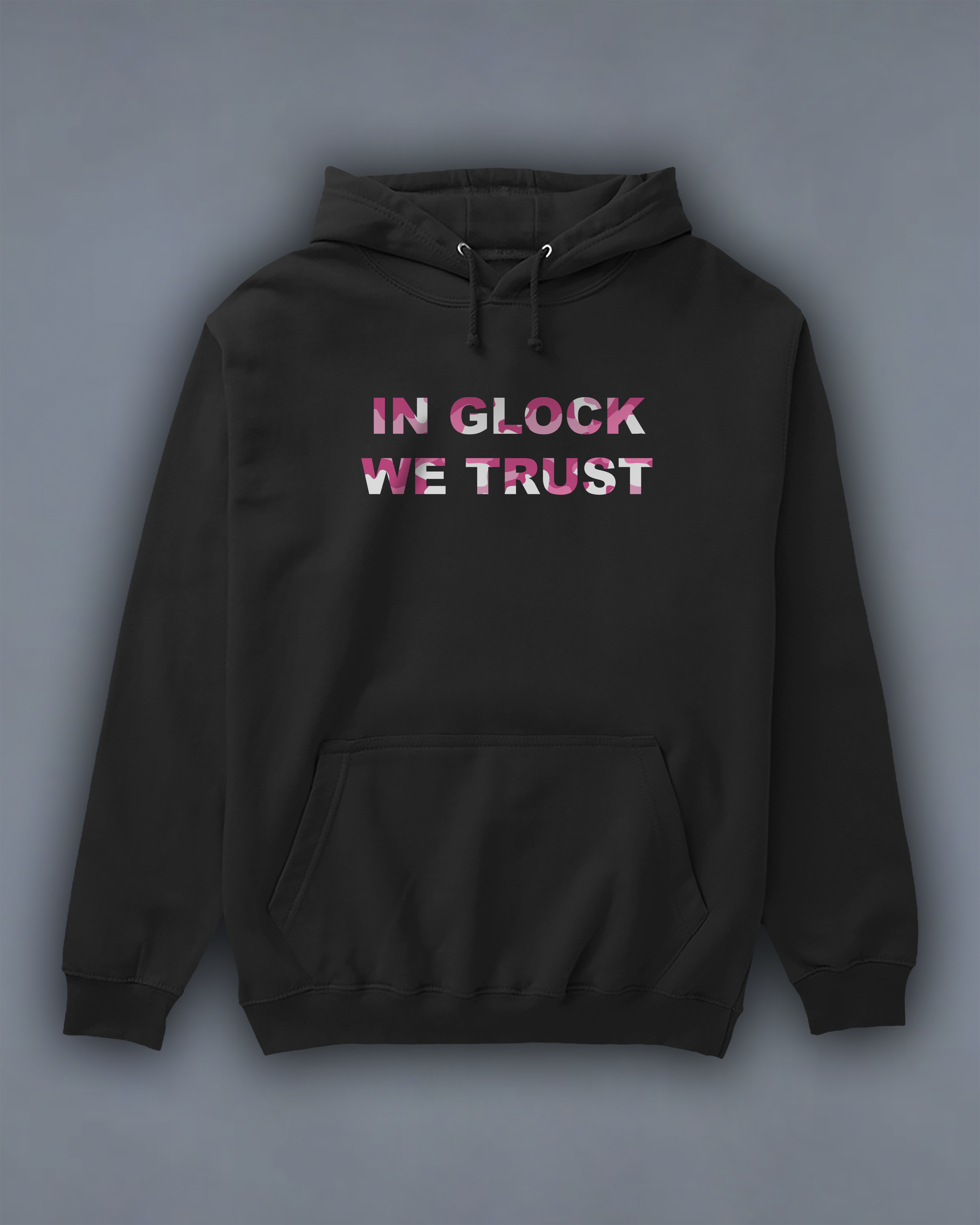 Худі з принтом "In Glock We Trust" pink