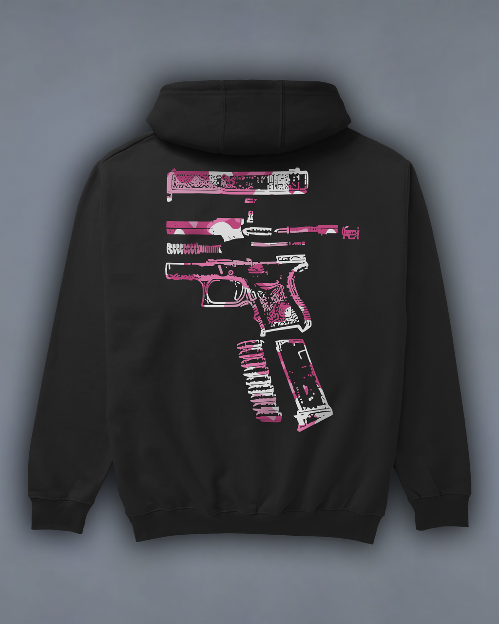 Худі з принтом "In Glock We Trust" pink