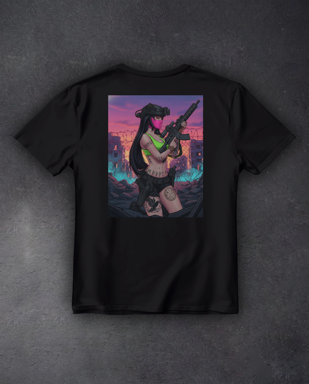 Футболка з принтом "BarbWire" color