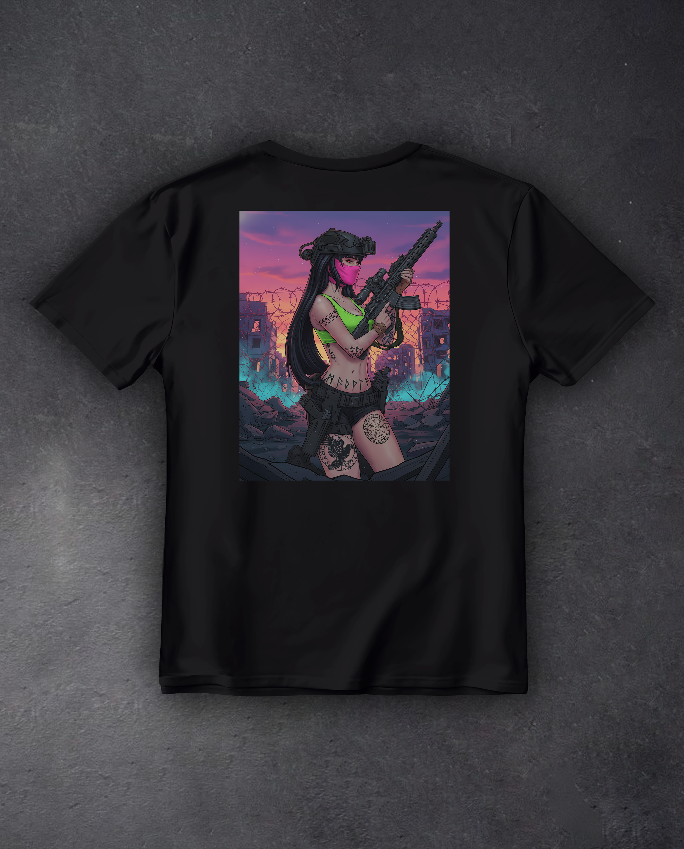 Футболка з принтом "BarbWire" color