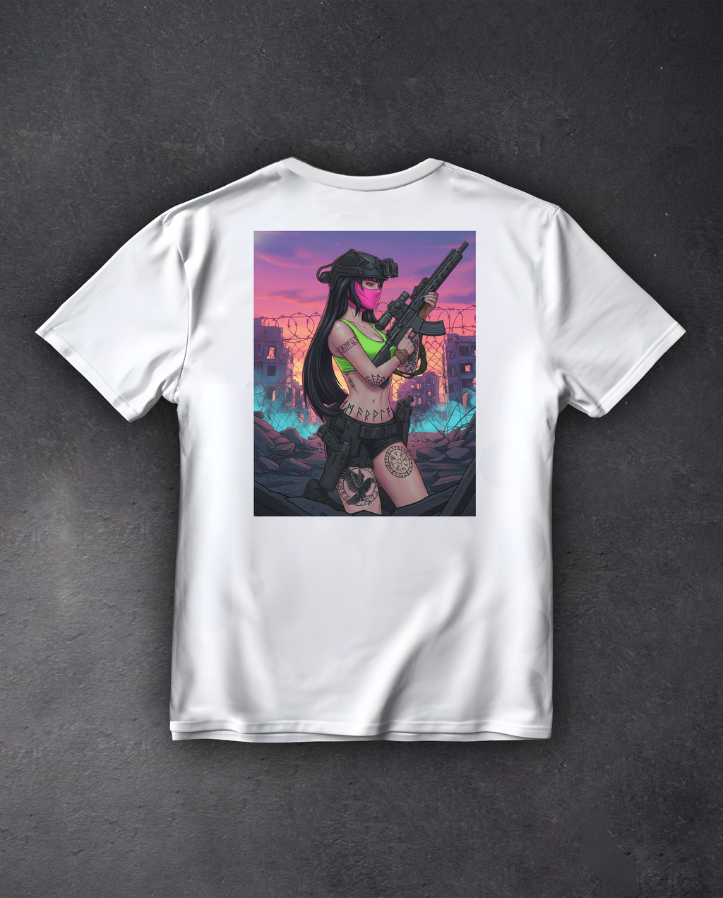 Футболка з принтом "BarbWire" color