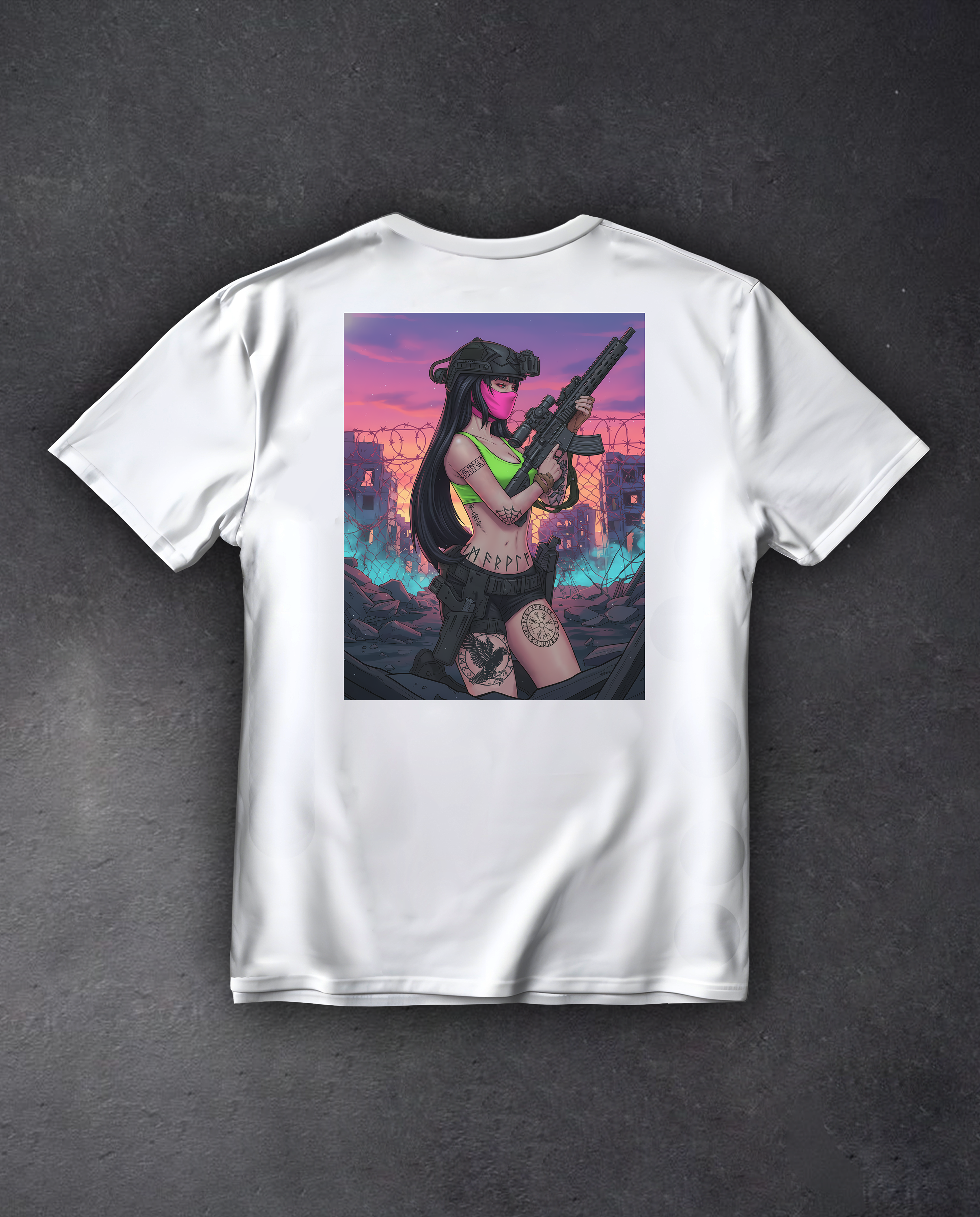 Футболка з принтом "BarbWire" color