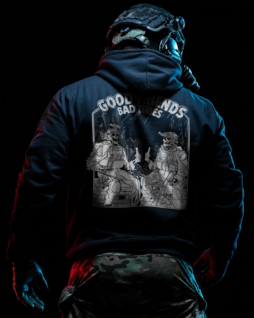 Худі з принтом "Good Friends Bad Times"