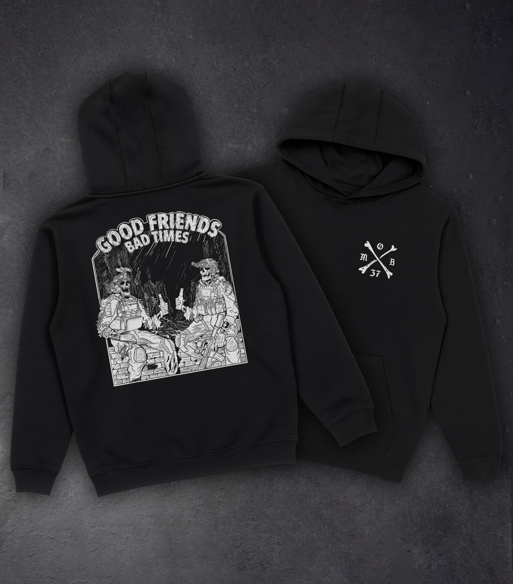 Худі з принтом "Good Friends Bad Times"