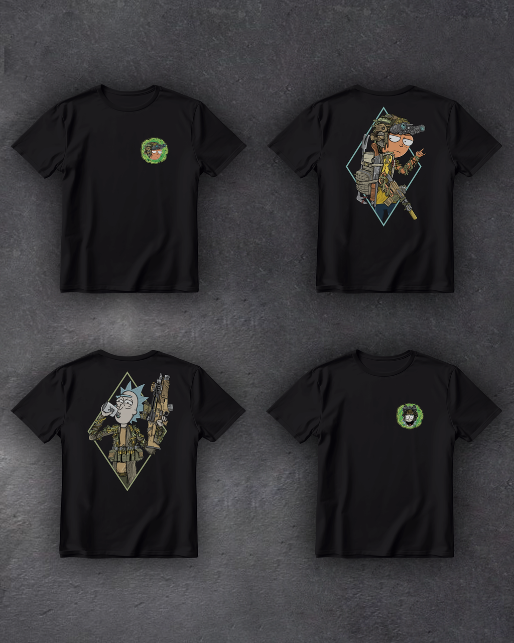 Футболка з принтом "Tactical Morty"