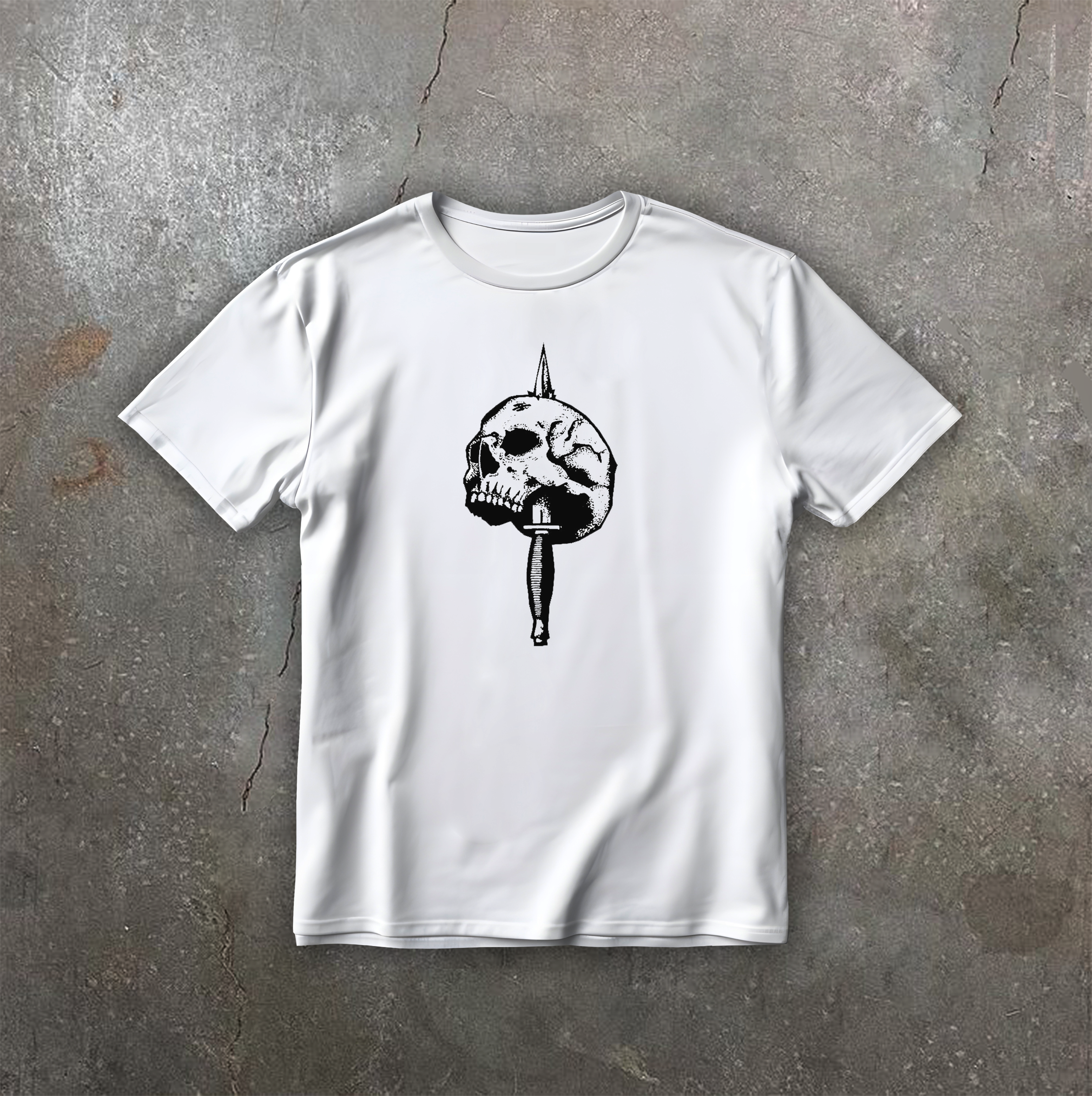 Футболка з принтом "Knife Skull" front