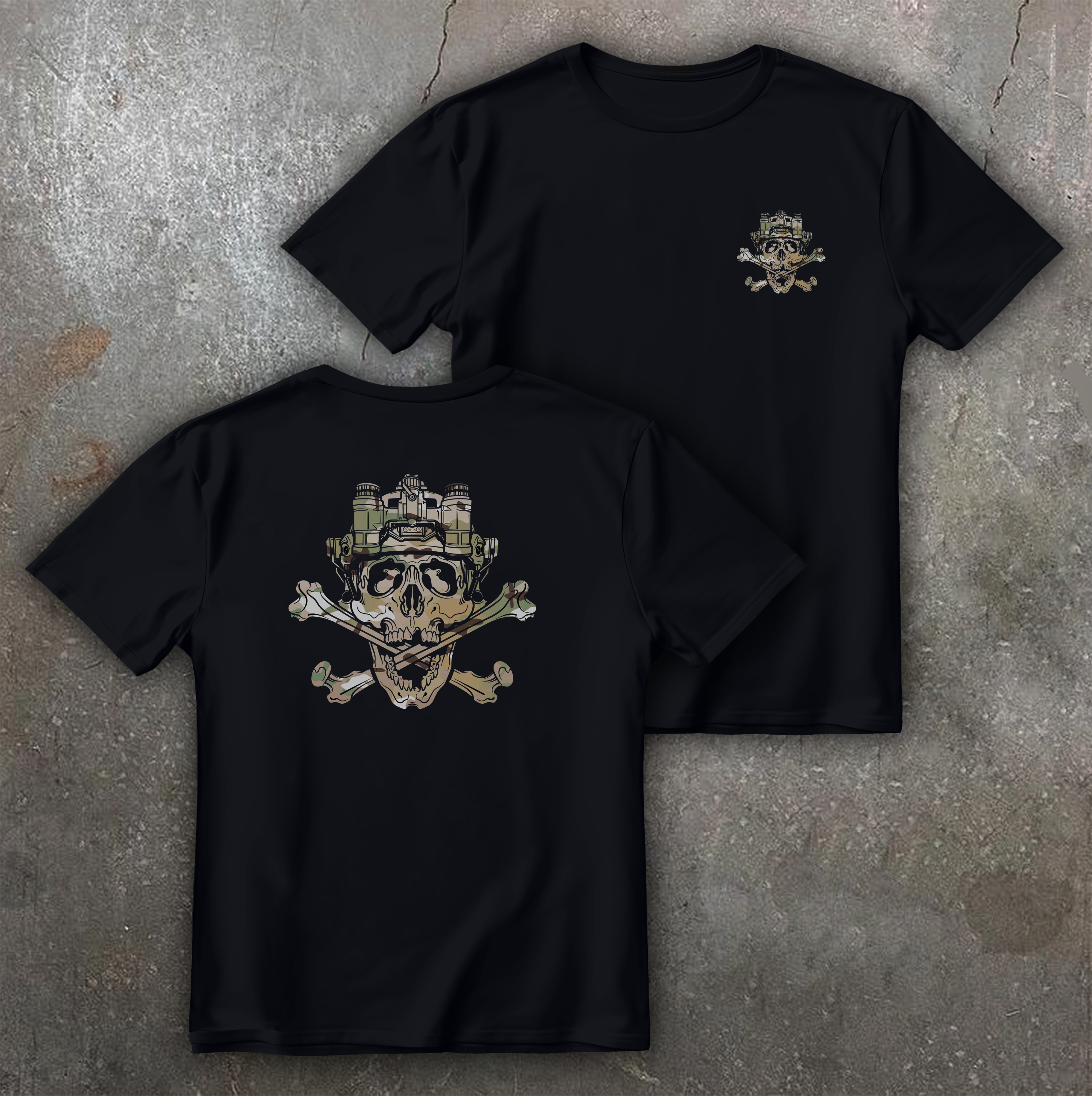 Футболка з принтом "Jolly Roger" back