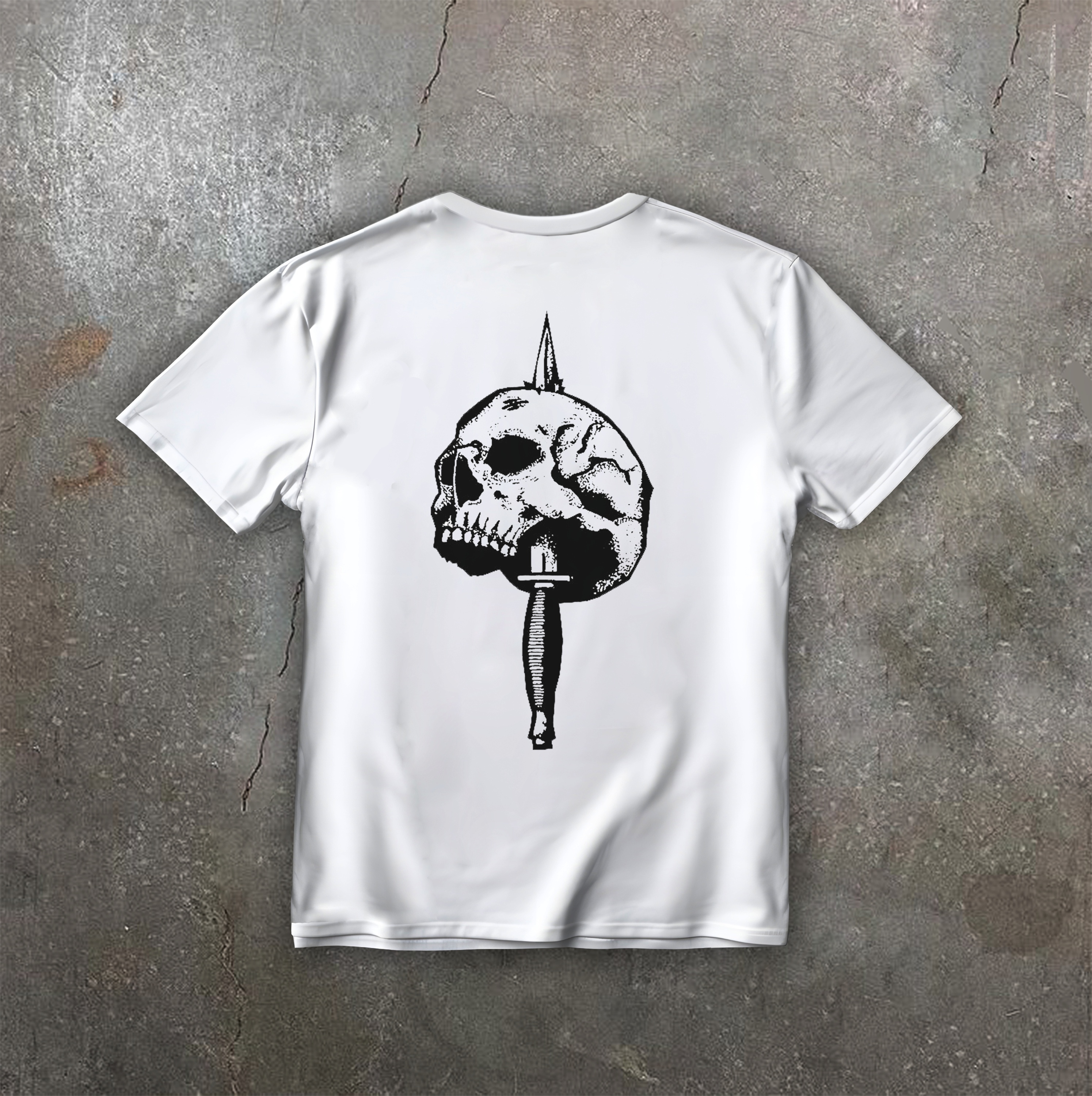 Футболка з принтом "Knife Skull" back