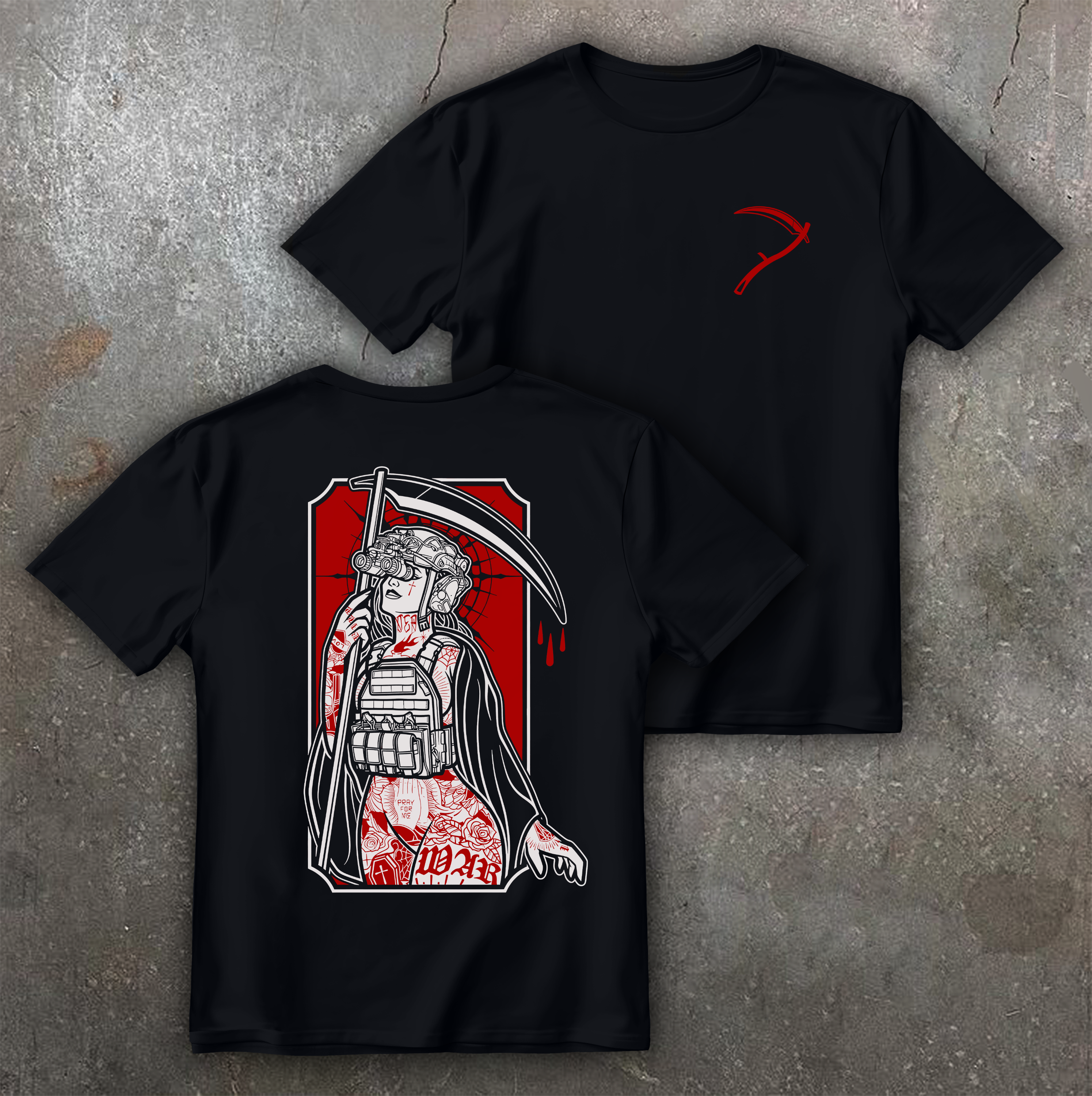 Футболка з принтом "Reaper"