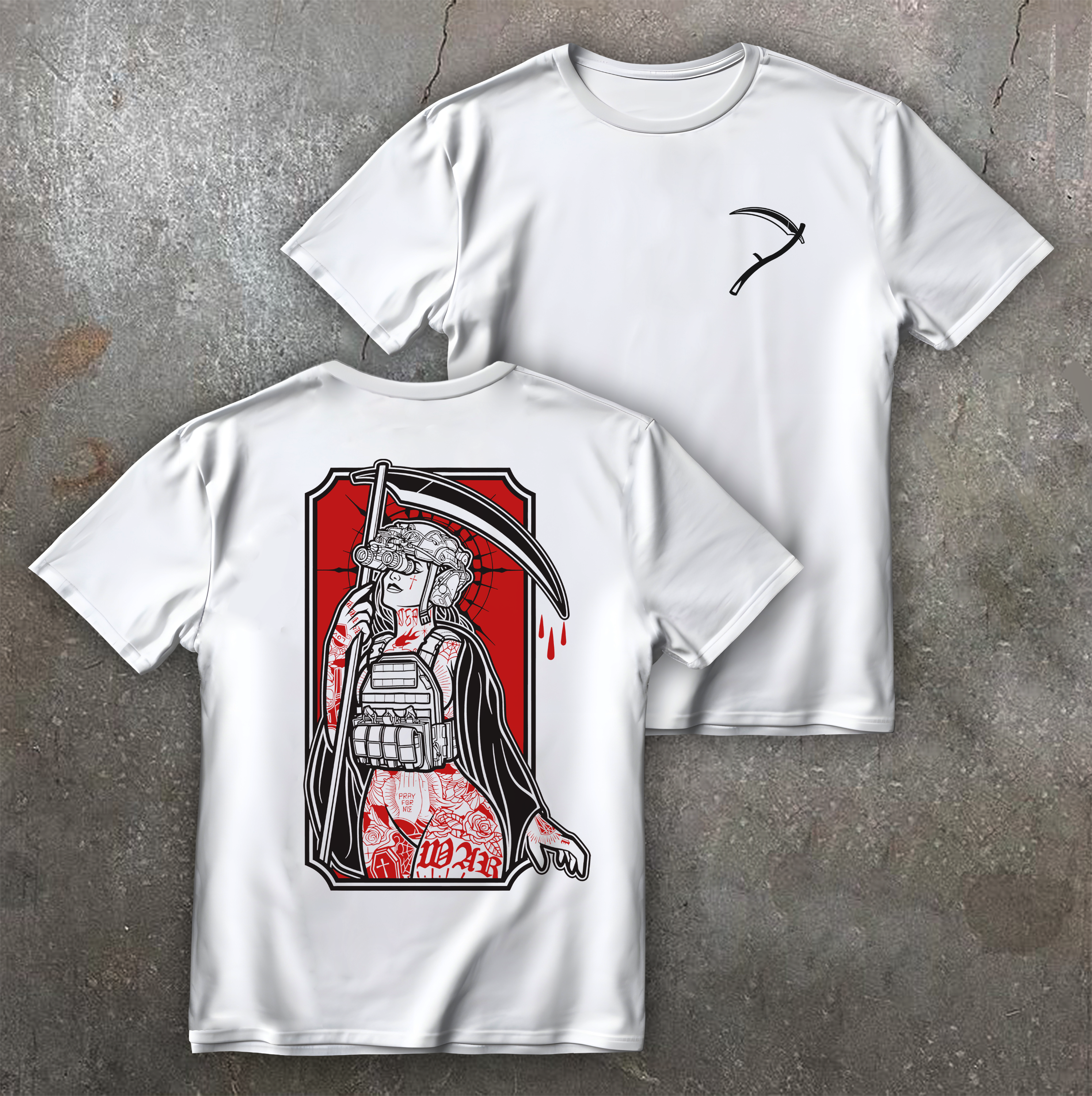 Футболка з принтом "Reaper"