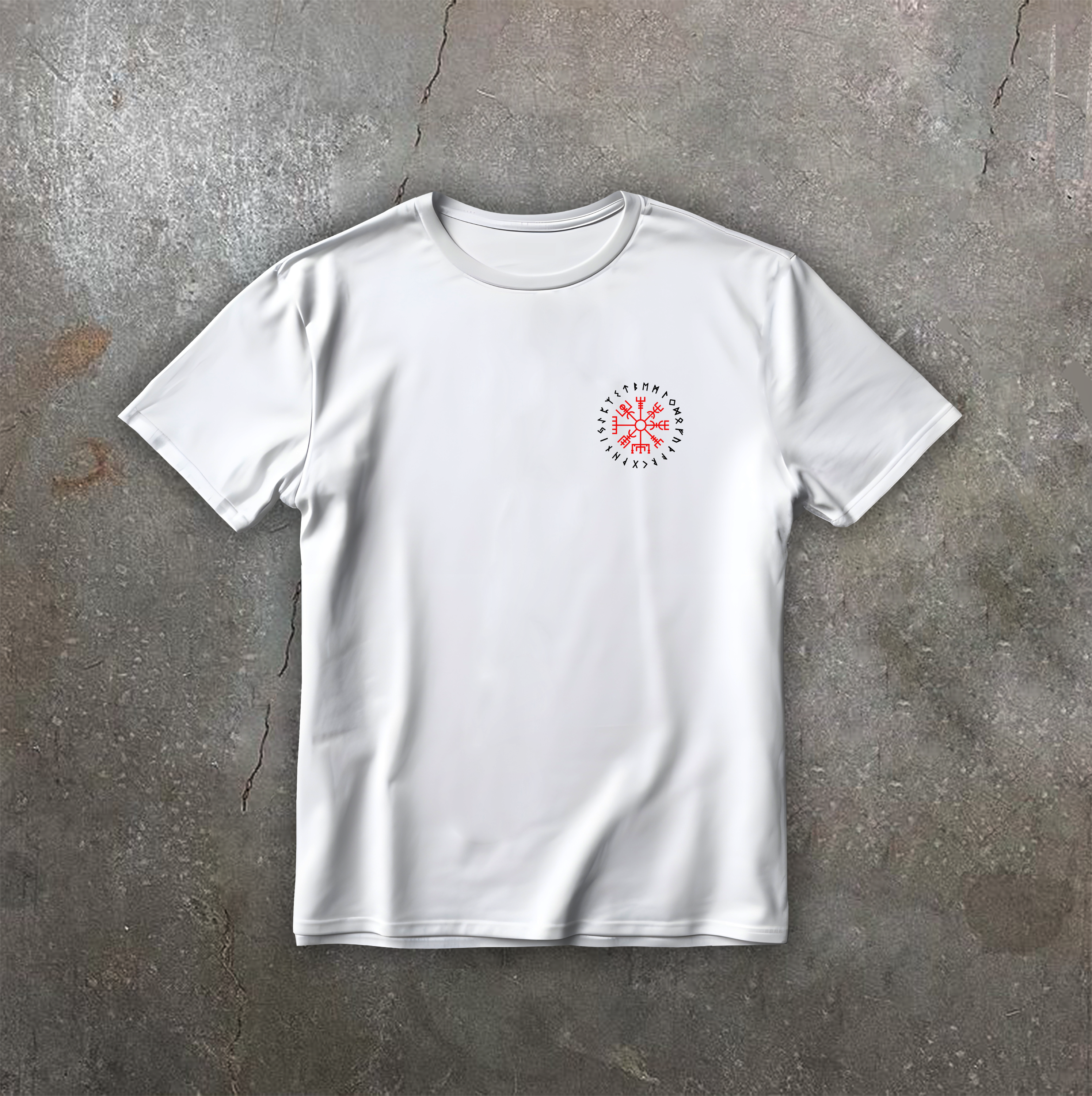 Футболка з принтом "Agyshjalm Red" small