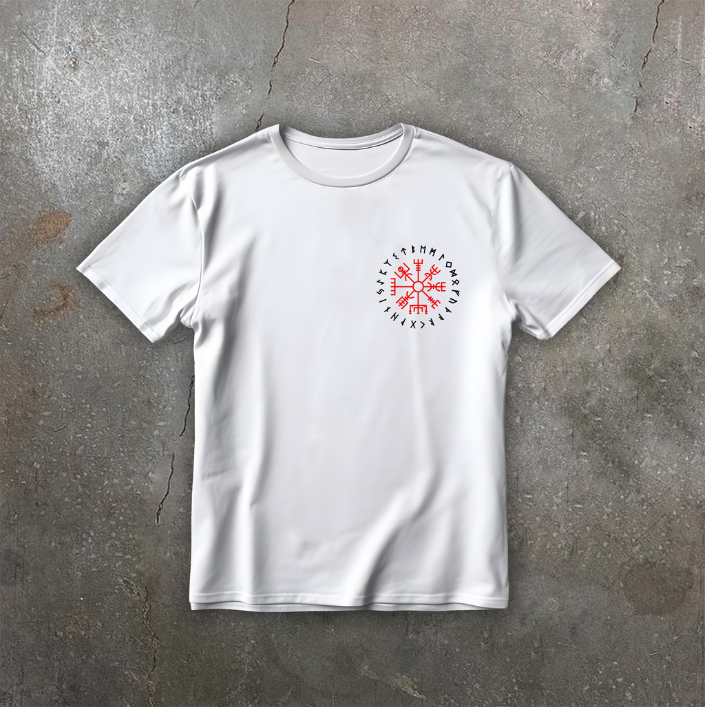 Футболка з принтом "Agyshjalm Red" medium