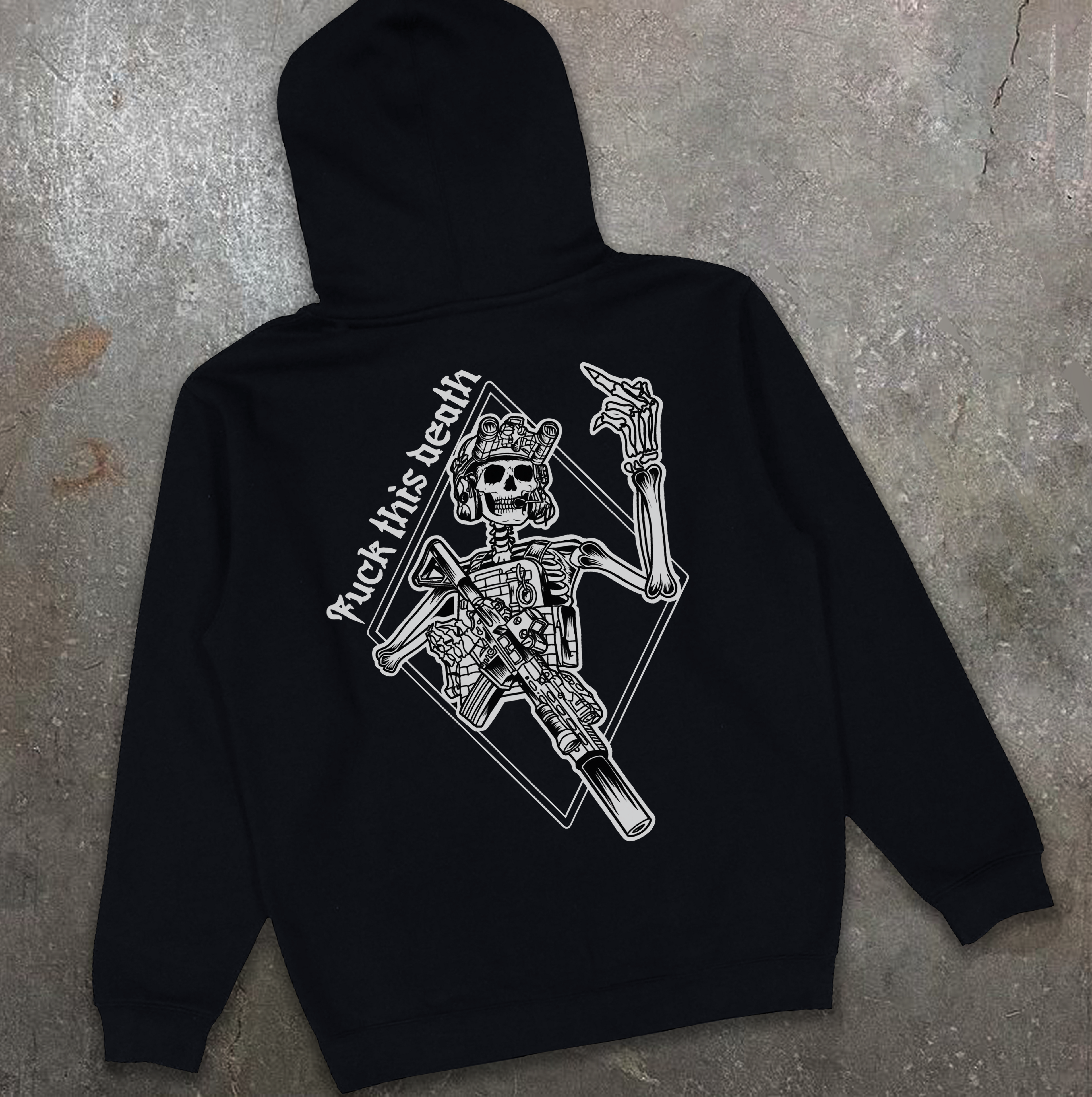 Худі з принтом "Fuck This Death"