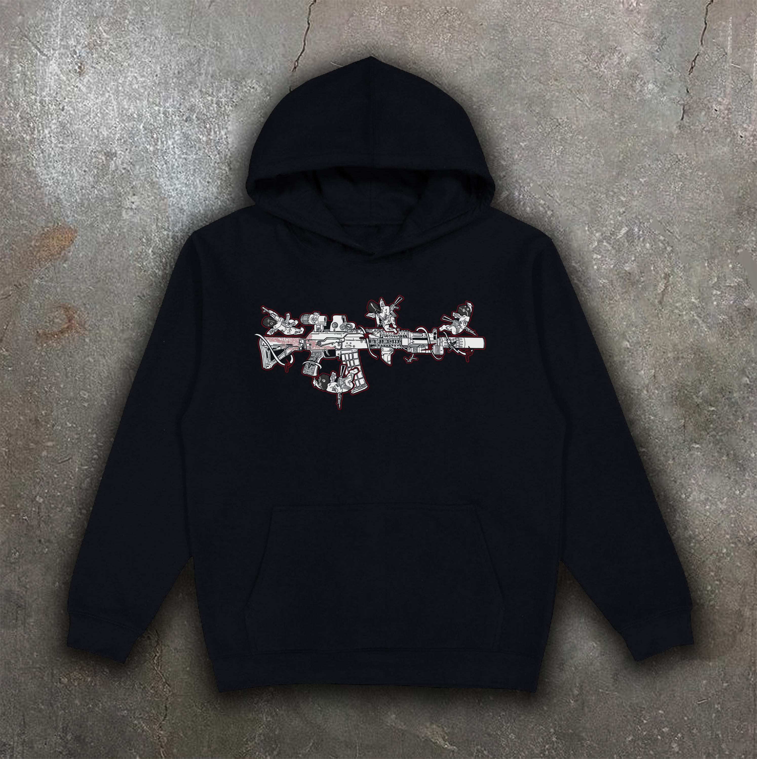 Худі з принтом "Blessed Gun"