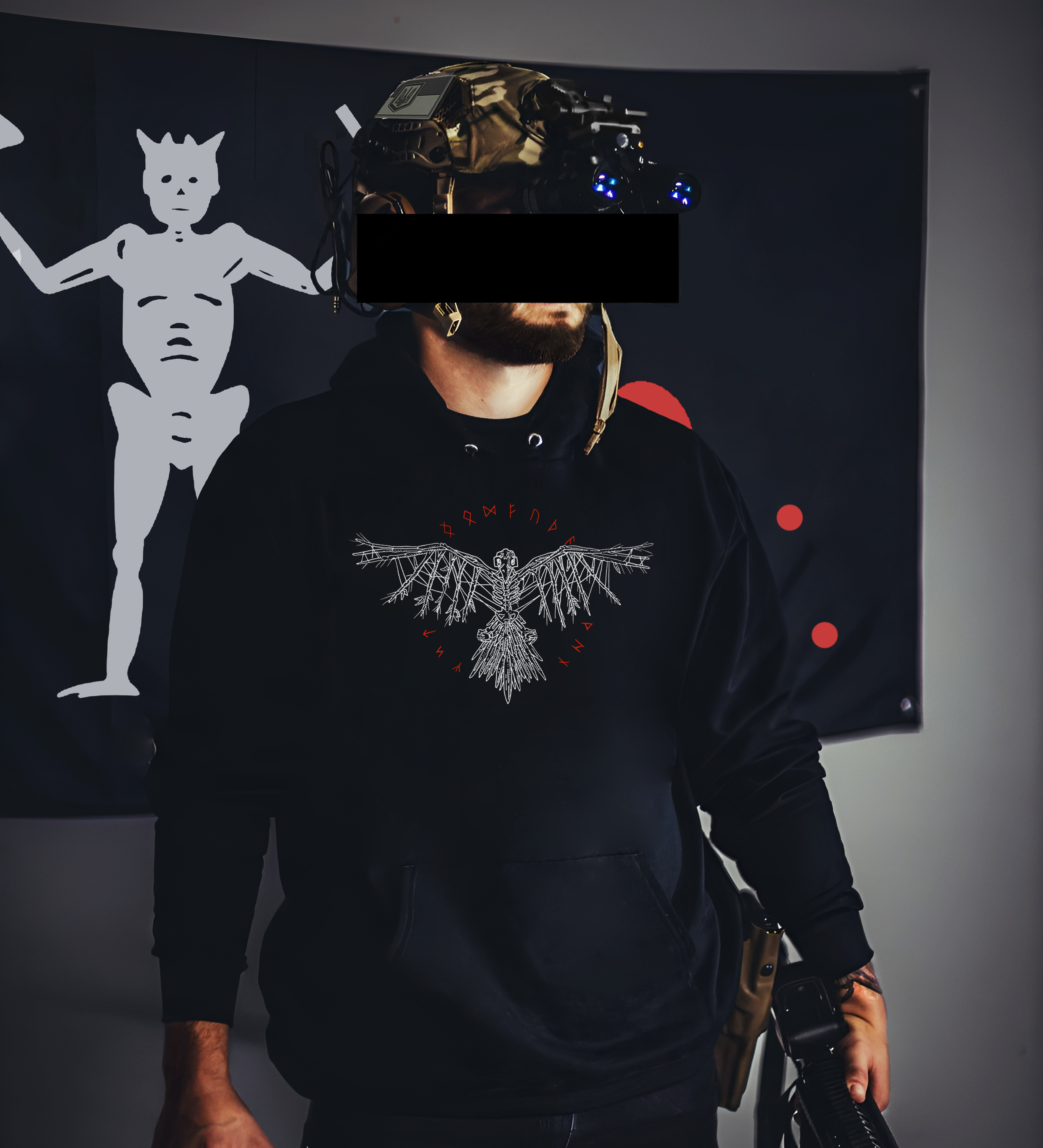Худі з принтом "Raven of Odin"