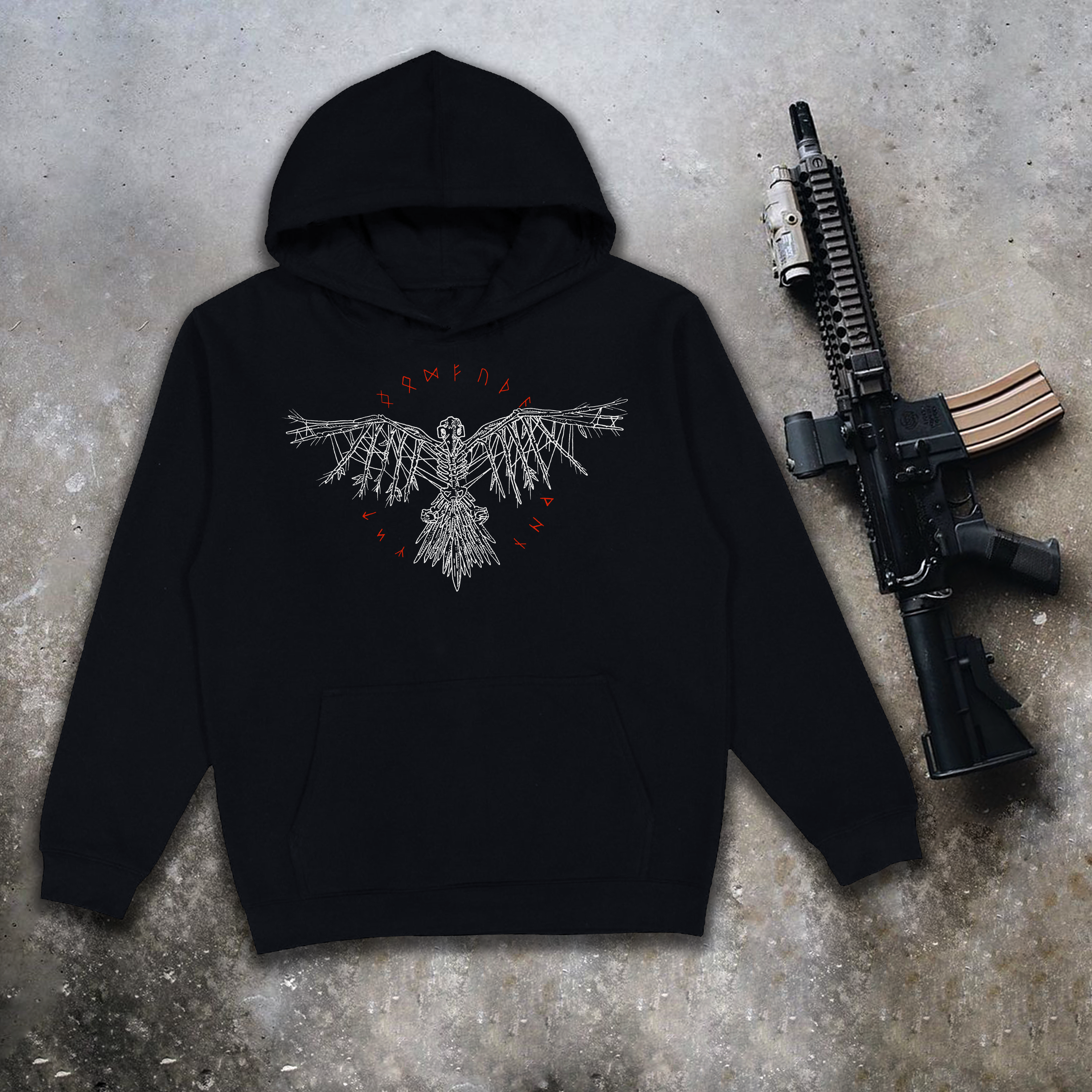 Худі з принтом "Raven of Odin"