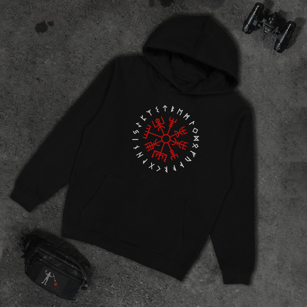 Худі з принтом "Agyshjalm Red" big