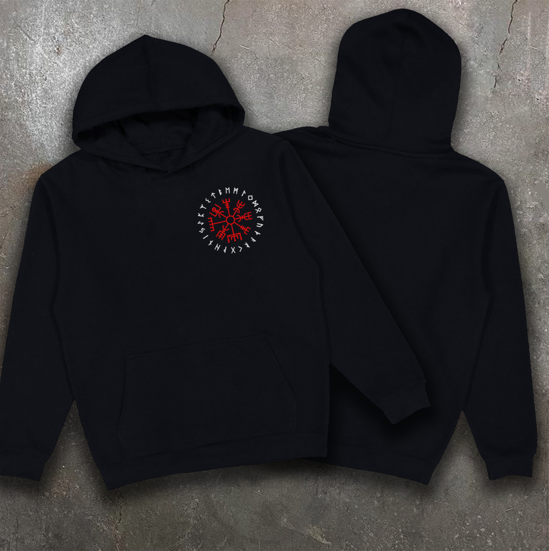 Худі з принтом "Agyshjalm Red" medium